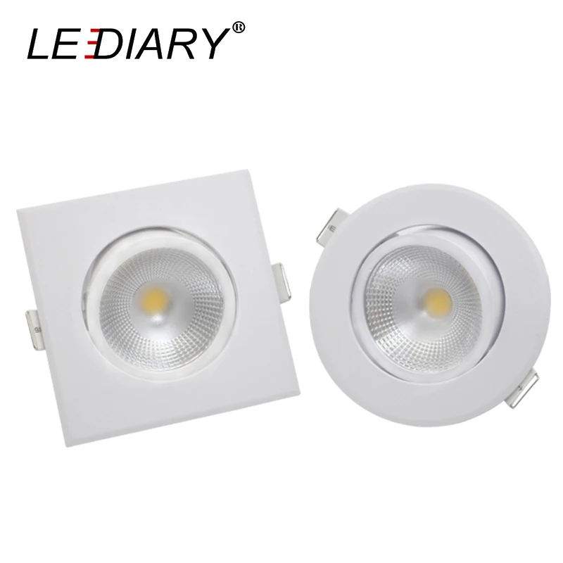 

10Piece/Lot Round/Square Recessed Led Downlight COB LED Spot Lamp Real >5W Angle Adjustable Ceiling Downlight LED Decoration