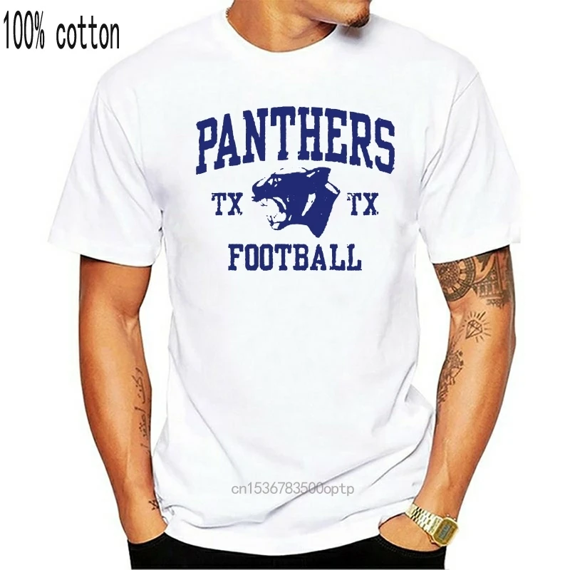 Adult Heather Gray Movie Friday Night Lights Panther Arch Football T-Shirt Tee | Женская одежда