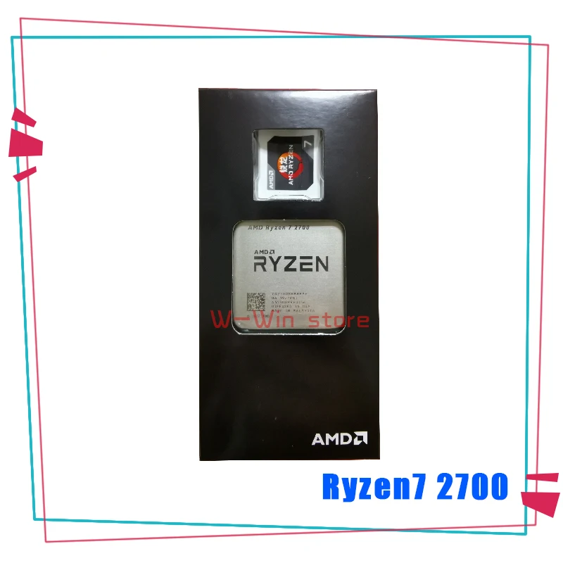 Процессор AMD Ryzen 7 2700 R7 2700 3,2 ГГц, Восьмиядерный процессор с резьбой 16 м 65 Вт, процессор с разъемом AM4 и охлаждающим вентилятором