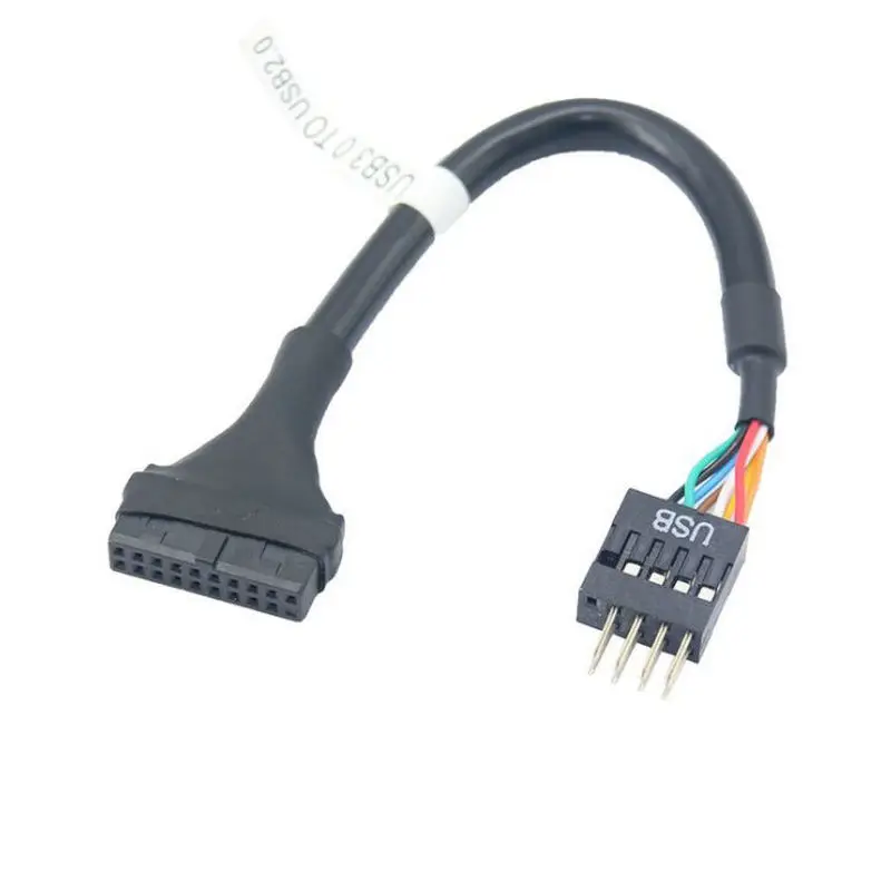 USB 3.0 20 Pin Male to USB 2.0 9 Pin Motherboard Female  Cable 