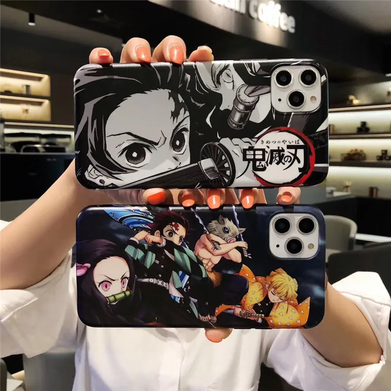 

Demon Slayer Case for iphone 11 pro 6 6s 7 8 plus X XR XS Max phone cases Newest Japan Anime Kimetsu no Yaiba TPU cover Coque