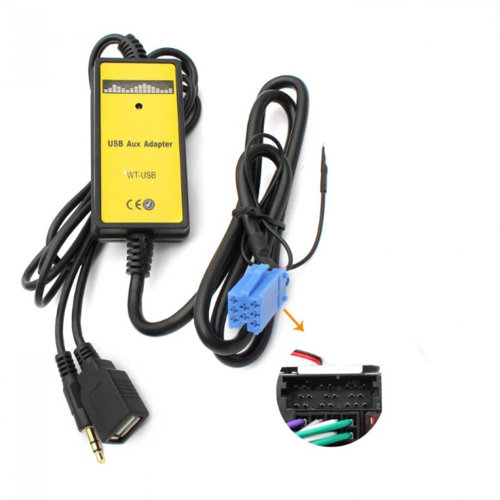 Адаптер аудио USB AUX de voiture 3 5 мм Замена интерфейса CD для Audi 8Pin A2 A4 S4 A8 AllRoad TT Skoda