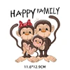 Animal Iron on Transfers Patches Clothing DIY Thermo Stickers Cute Owl Monkey Heat Transfers Patch for Child Clothes Decor F ► Photo 2/6