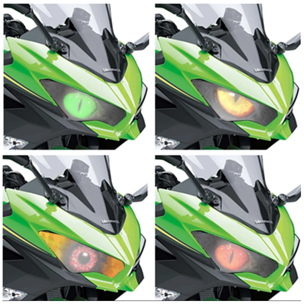 Для Kawasaki NINJA 400 наклейка на фару Мотоцикл 3D головной светильник защитная накладка для передачи NINJA400 запчасти