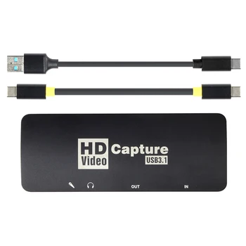 

Broadcast HDCP HD 1080P HDMI Video Capture Card Live Streaming Loop Out Game Recording Grabber USB 3.1 Type C Home Office