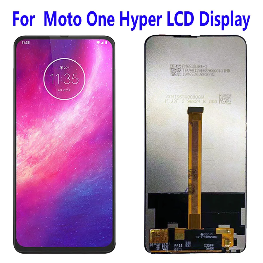

ЖК-дисплей 6,5 дюймов IPS для Motorola Moto One Hyper, сенсорный экран с дигитайзером в сборе для MOTO OneHyper XT2027, ЖК-дисплей с рамкой