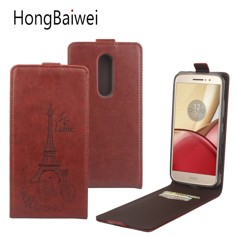 For MOTO M XT1662 Case Leather Printed Eiffel Tower Flip Luxury Card Slot Wallet Phone Cover for | Мобильные телефоны и