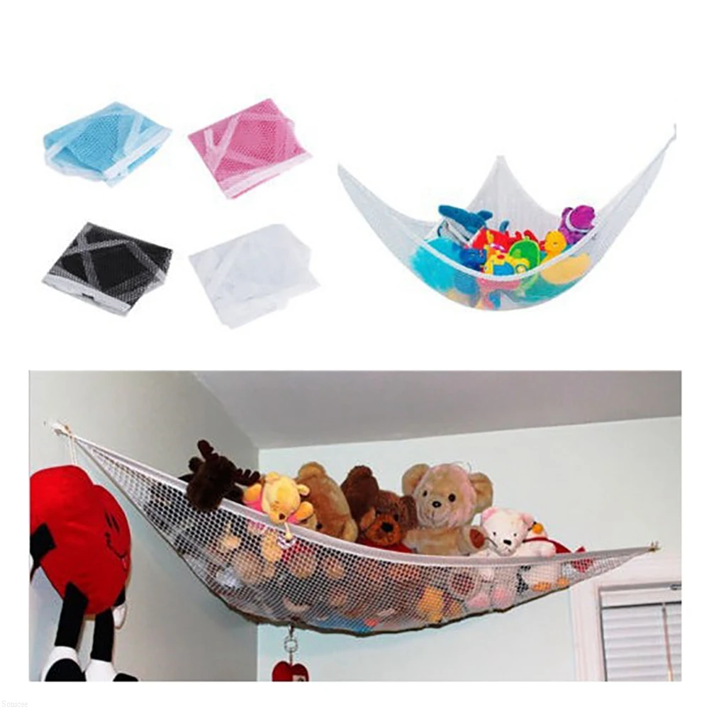 Large Teddy Hammock Mesh Baby Kids Bedroom Toy Collect Tidy Storage Nursery Net 
