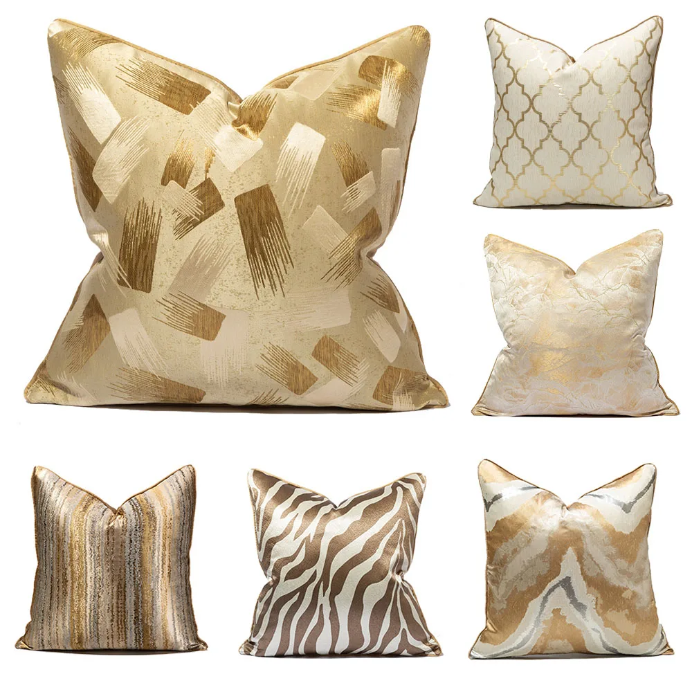 Luxury Throw Pillow for Couch Sofa Home Decor Velvet Soft Square Cushion Solid 45*45 Golden | Дом и сад