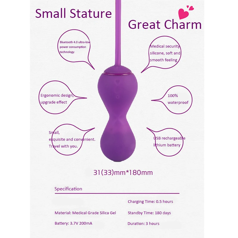 Vibrating Smart Kegel Exercise Balls Vaginal Dumbbell Trainer Vagina Tighten Exercise Eggs Sex Toys for Woman Magic Kegel Master