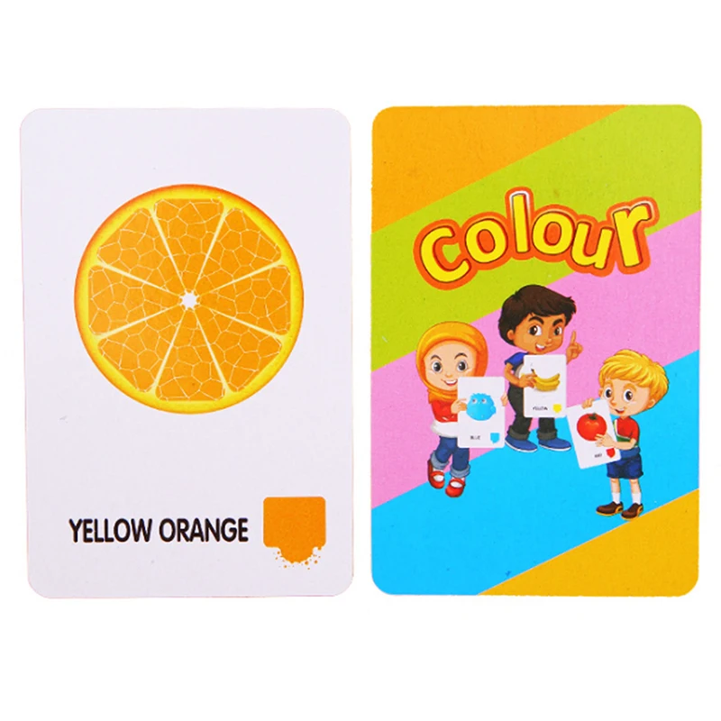  Baby Learning Toy Children Recognition Color Animal Shape Teaching Card Pocket Flash Learning Monte - 4000113786611