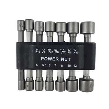 

14pcs Strong Six Corners Non-magnetic Sleeve 5-12mm Wind Approved Socket Electric Drill Hexagonal Sleeve Electric Pneumatic Bit