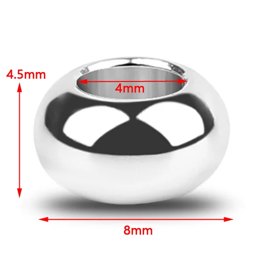 Areyourshop Aluminum Alloy Exquisite Slider Fit for 4mm Headphone Cable Splitter Black Silver Wholesale Slider Rings
