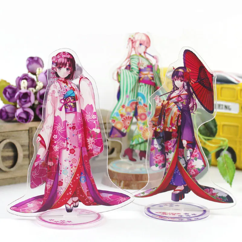 

Saenai Heroine no Sodatekata Anime Figure Toy Double Sided Printing Acrylic Decorative Ornaments Creative Gift