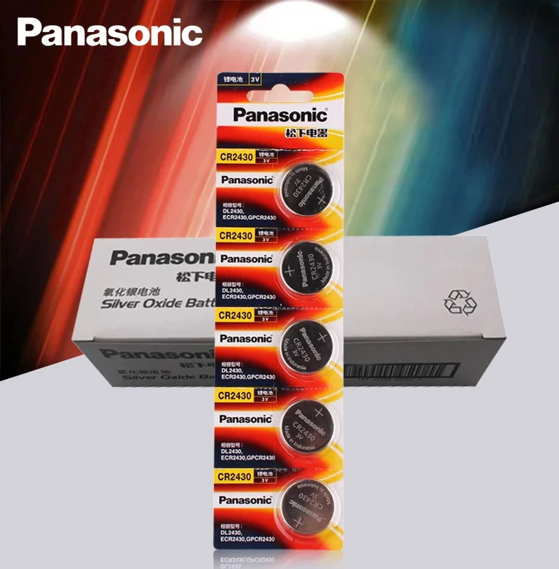 100pcs Original Panasonic CR2430 CR 2430 3V Lithium Button Cell Battery