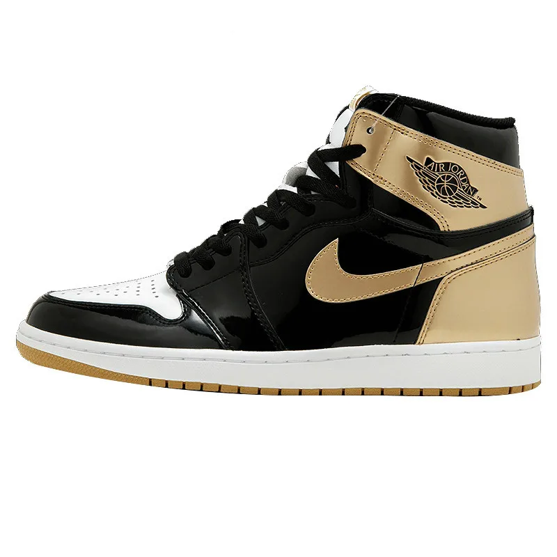 Оригинальные оригинальные мужские баскетбольные кроссовки Air Jordan 1, классические уличные спортивные кроссовки в стиле ретро AJ1, Модные дышащие 555088-184
