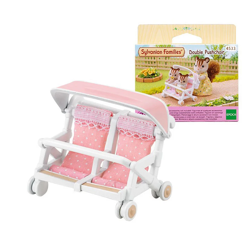 

Sylvanian Families Dollhouse Double Pushchair Set Scence Accessories Gift Girl Toy No Figure New in Box 4533