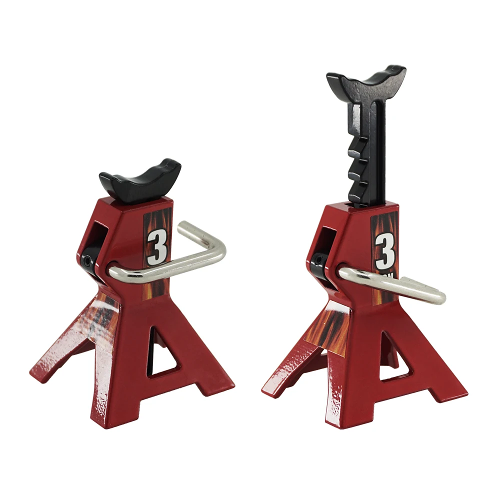 

2pcs 3 Ton Steel Jack Stands Axle Stand Lift Heavy Duty Support for RC Car Axial SCX10 TRX4 D90 CC01 RC Climbing Car