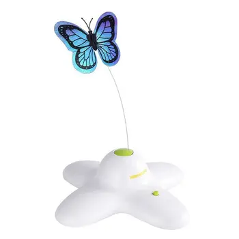 

Spinning Teaser Toy Rotating Shiny Butterfly With Two Replacement Flashing Butterflies Cat Toy