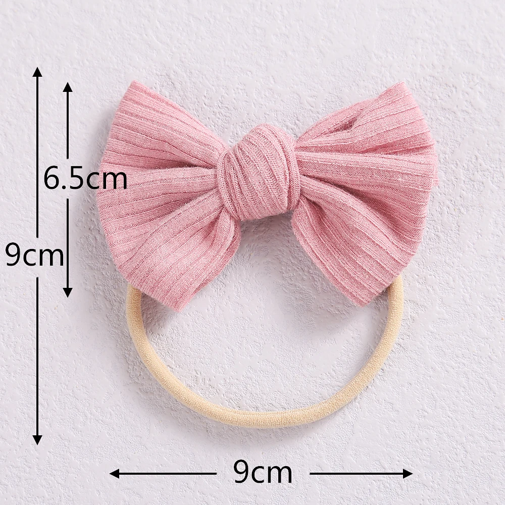 1pcs Cable Baby Bow Headbands Soft Children Nylon Baby Girl Headband Elastic Hair Bands For Baby Hair Accessories Kids Headwear baby essential 