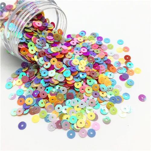 AB mix color 10g Seuqin 3/4/5/6 мм плоские круглые ПВХ свободного кроя с блестками и пайетками свадебные ремесла Сделай Сам домашняя мебель швейная средства ухода за кожей Lentejuelas - Цвет: AB mix color