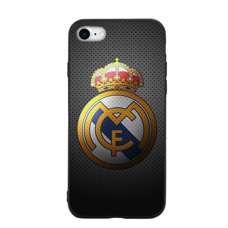 Чехол для телефона с логотипом футбольной команды Реал Мадрид для IPhone 7 8 Plus XS Чехлы для MAX XR для IPhone X 8 7 6 6S Plus 5 SE мягкий чехол из ТПУ