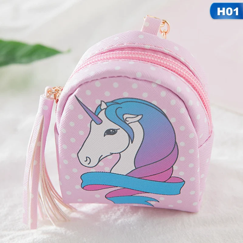 H01 Маленький кошелек с подвеской, модный мини-кошелек на молнии из искусственной кожи, сумочка для монет - Цвет: H01
