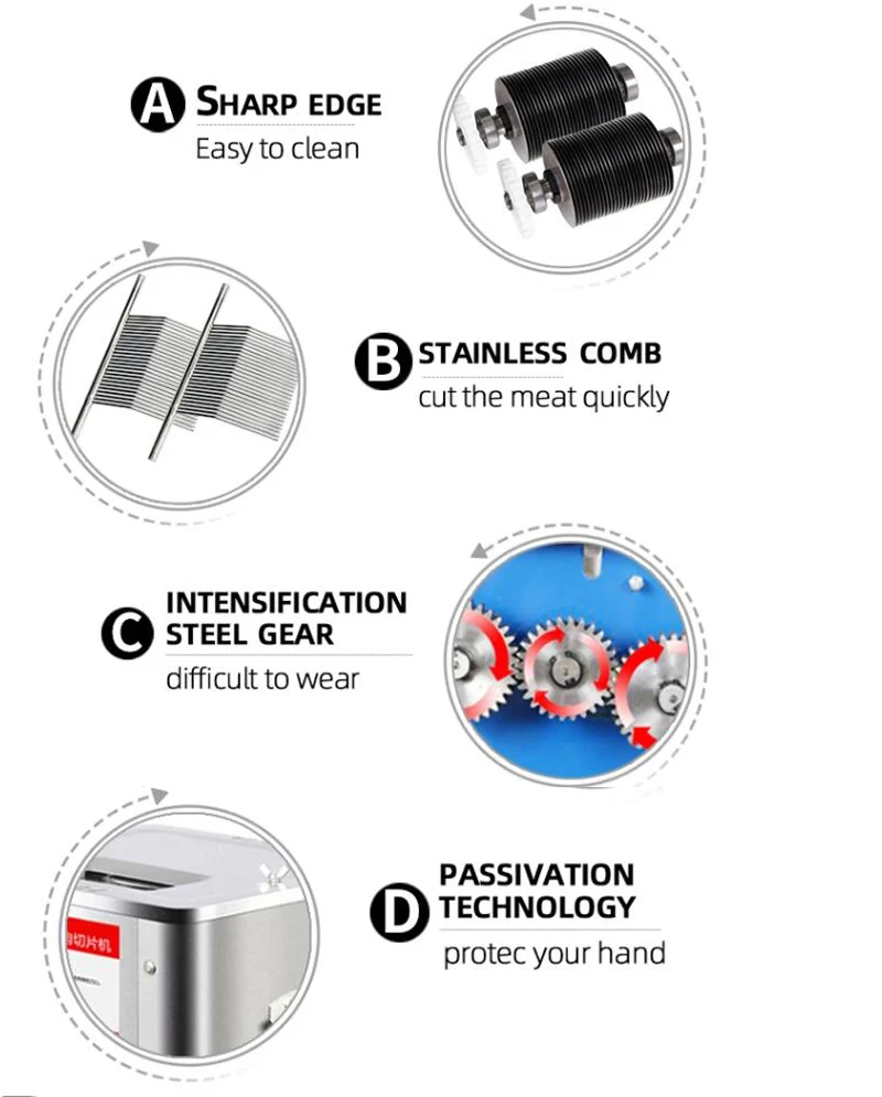 110 В 220 В маленькая настольная ломтерезка для мяса, бытовая Коммерческая измельченная нарезная машина из нержавеющей стали