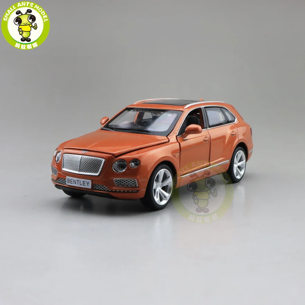 1/34 Bentley Bentayga SUV MSZ CAIPO литая металлическая Модель автомобиля игрушки для детей Детское звуковое освещение Вытяните назад Подарки - Цвет: Orange(no box)