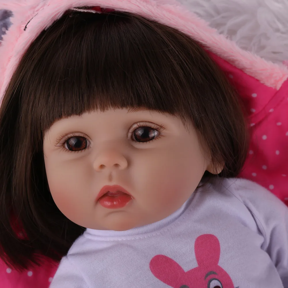 18 дюймов 47 см полный Силиконовый Reborn Baby dollsводонепроницаемая игра игрушки реалистичные Reborn малышка девочка купаться играть живыми Дети Boneca подарок