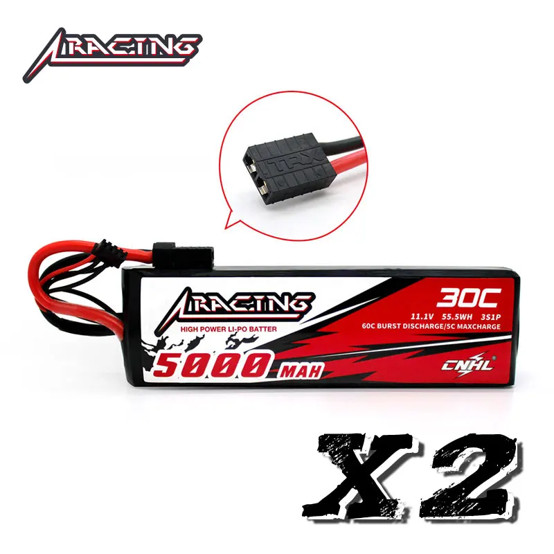 2 блока CNHL Racing Series 5000mAh 11 1 V 3S 30C Lipo Battery Soft чехол с TRX Plug для Traxxas Axial радиоуправляемая