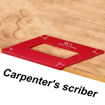 

Line Parallel Ruler Professional 45 Degree Small Woodworking Scriber Durable Carpentry Accurate Measuring Marking Angle Portable