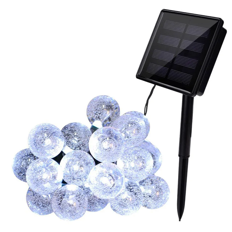 10/20/50 LEDS Crystal ball 5M/10M Solar Lamp Power LED String Fairy Lights Solar Garlands Garden Christmas Decor For Outdoor solar pathway lights Solar Lamps