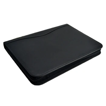 

Zipper Business Manager Folder A4 Folder Pu Leather Multi-Function Folder Office Supplies Business Manager with Calculator123
