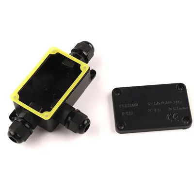 Power junction box IP66 Outdoor Mini Waterproof Junction Box Black UV Junction Box Fsh100-2P/3P Outdoor Lighting Cable Waterproof 450V
