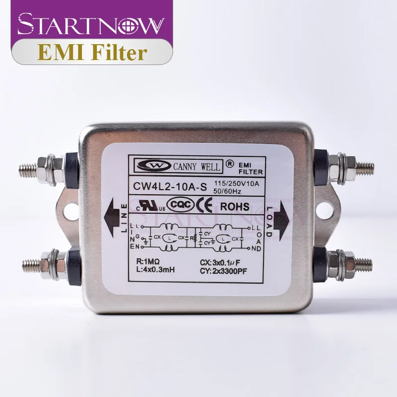 Startnow Мощность EMI фильтр CW4L2-10A-S EMI фильтр однофазный 10A 115V 250V CW4L2 50/60 Гц