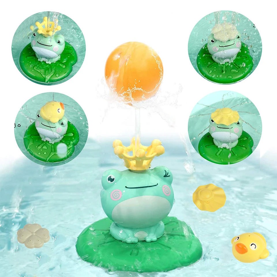 Baby Electric Showers Spray Set Bathing Mini Frog Shaped Sprinkler Shower Toy Children Bathtub