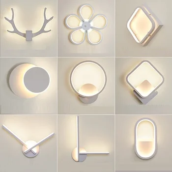 

Nordic simple fashion creative Aisle living room decoration background wall bedroom bedside study LED wall lamp
