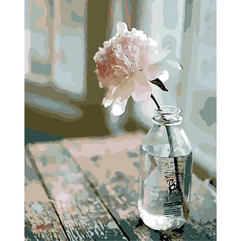 

Oil Painting By Numbers DIY Flowers Hand Painted Canvas Oil Art Picture Decorations For Living Room Wall Art Poster 2020 New