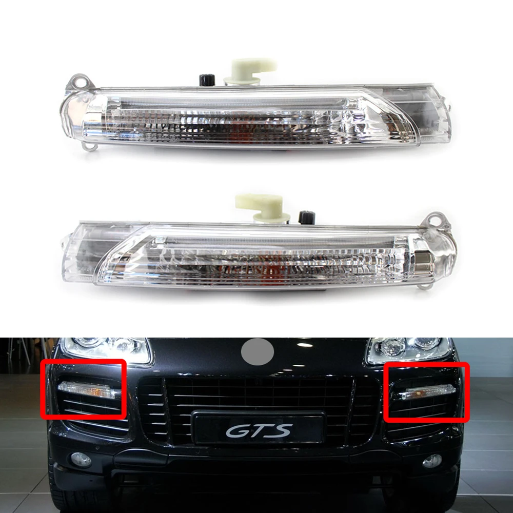 Daytime Running Lights DRL For Porsche Cayenne GTS Turbo 2007-2010 Driving Light Accessories Parts 7L5941181E 7L5941182E