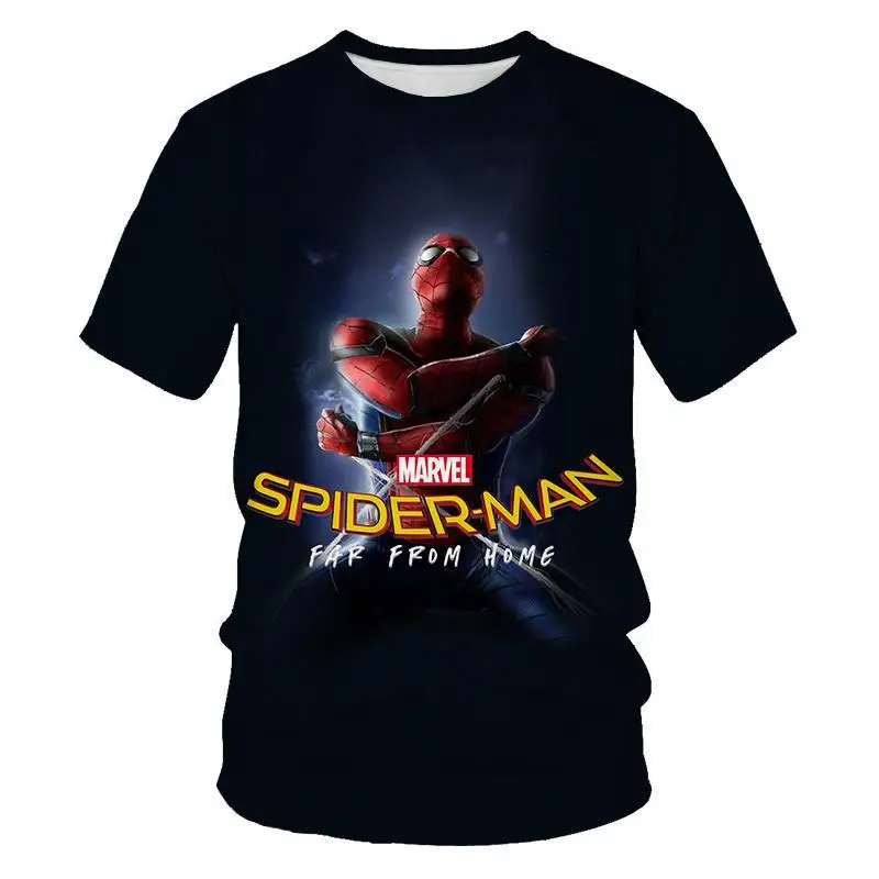 nueva pelcula Человек-паук 3D impresin camiseta nio camisa fresca camiseta ropa para nios corto manga