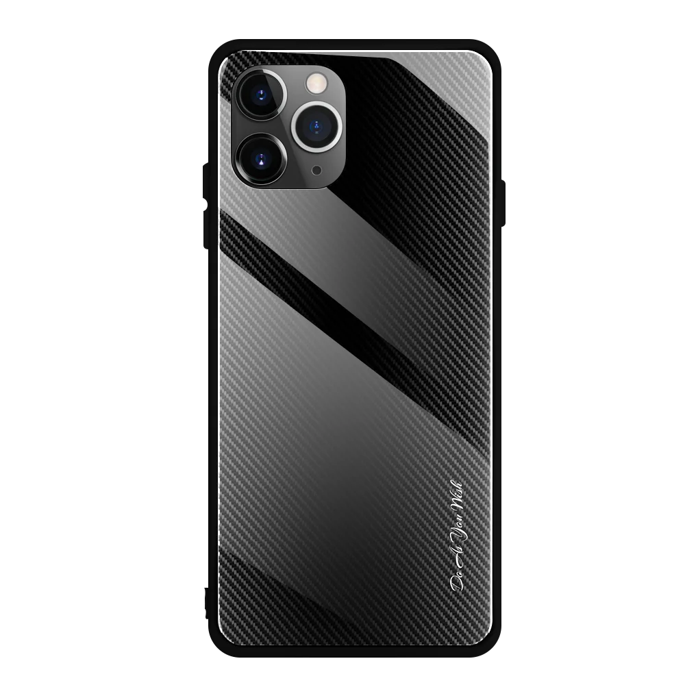 Black Joyce градиентное стекло чехол для iPhone 11 мраморная текстура защитный чехол iPhone 11 Pro Max антидетонационный iPhone 6 7 8 X XR - Цвет: Black