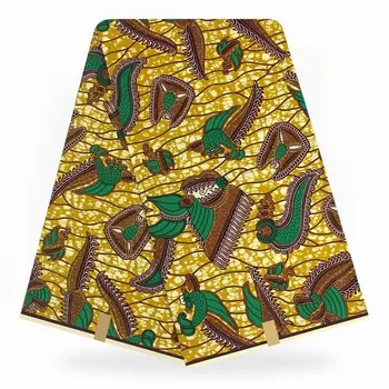 

2020 print Wax Batik Prints African Fabric 100% Cotton Ankara Kente Real Nigeria Wax Fabric Best Quality for Party Dress 6yards