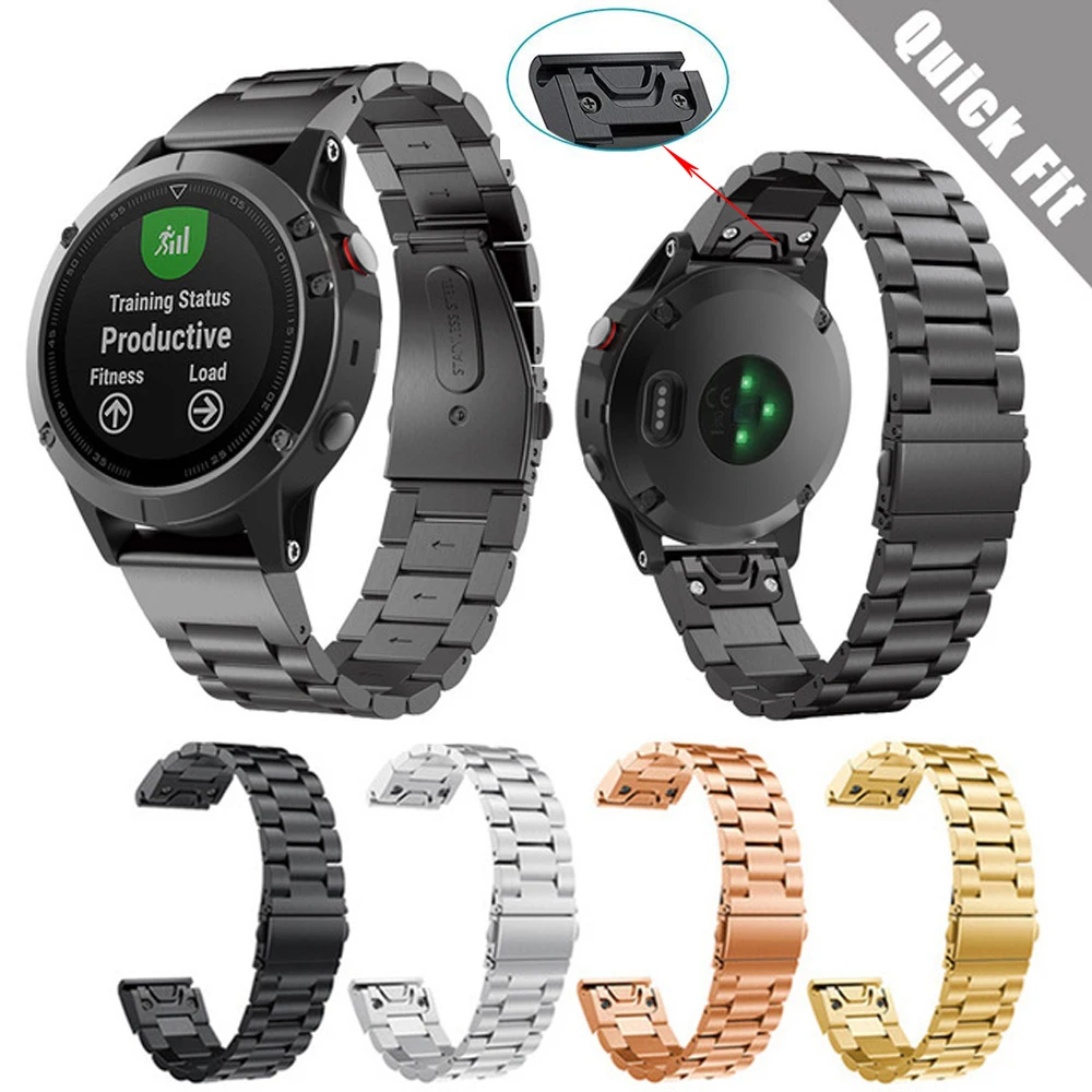 26 22 20 мм ремешок для часов Garmin Fenix 5X 5 5S 3 3HR D2 S60 GPS часы Quick ReleaseStainless стальной