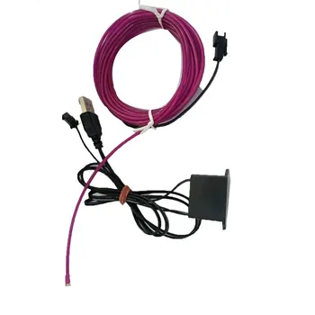 

Battery Operated Luminescent Neon 2.3mm LED Lights Glow Wire String Strip Rope EL Wire String Strip Rope Tube