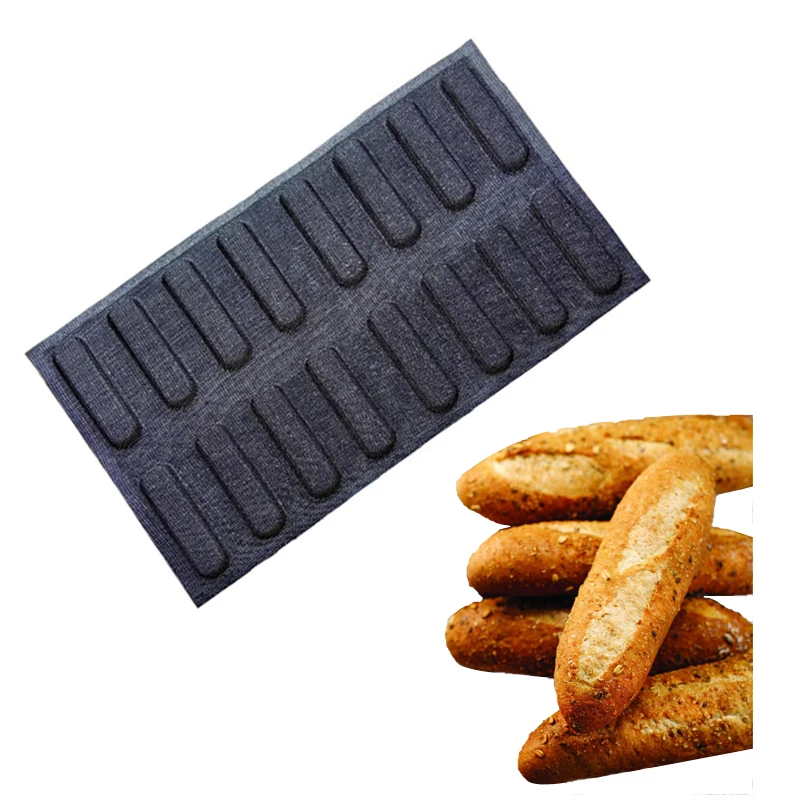 16 полости пористого силикона хлеб плесень вечерние длинные буханки Eclair Багет Форма для булочек антипригарные формы для выпечки инструменты для выпечки