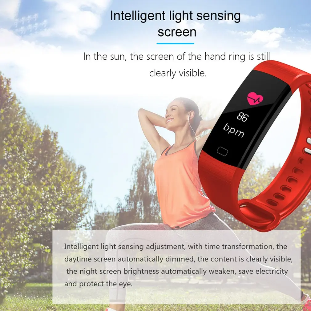 Y5 Smart Band Pulsometer Fitness Smart Bracelet Activity Tracker Pedometer Health Sleep Smart Watch Vibrating Alarm Clock