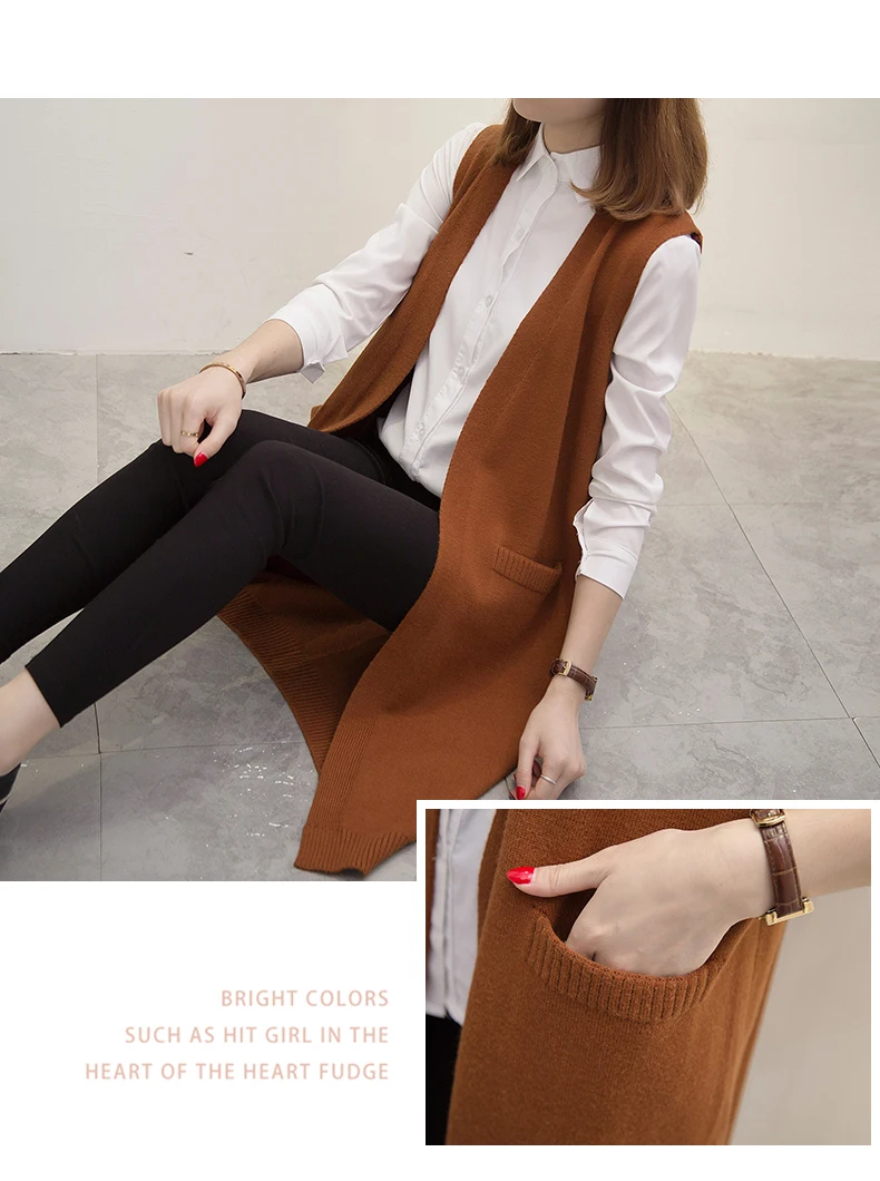 OHCLOTHING новая Корейская версия Свободный вязаный жилет кардиган, томная лошадиная куртка-свитер