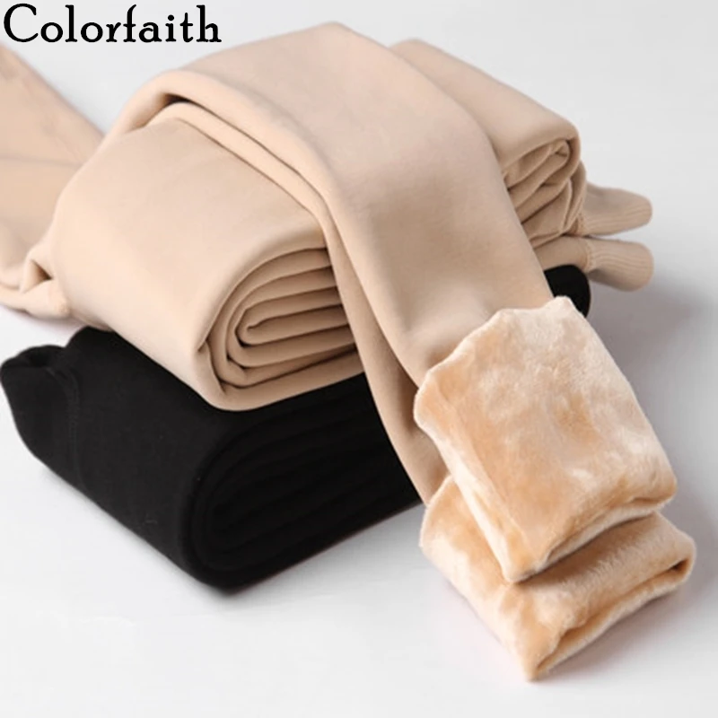 Colorfaith 2020 новые женские теплые леггинсы на весну и зиму эластичные модные
