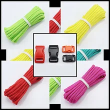 7 нитей пряжки Комплект парашютный шнур веревка для DIY плетеный браслет кулон бельевая веревка Открытый Инструменты